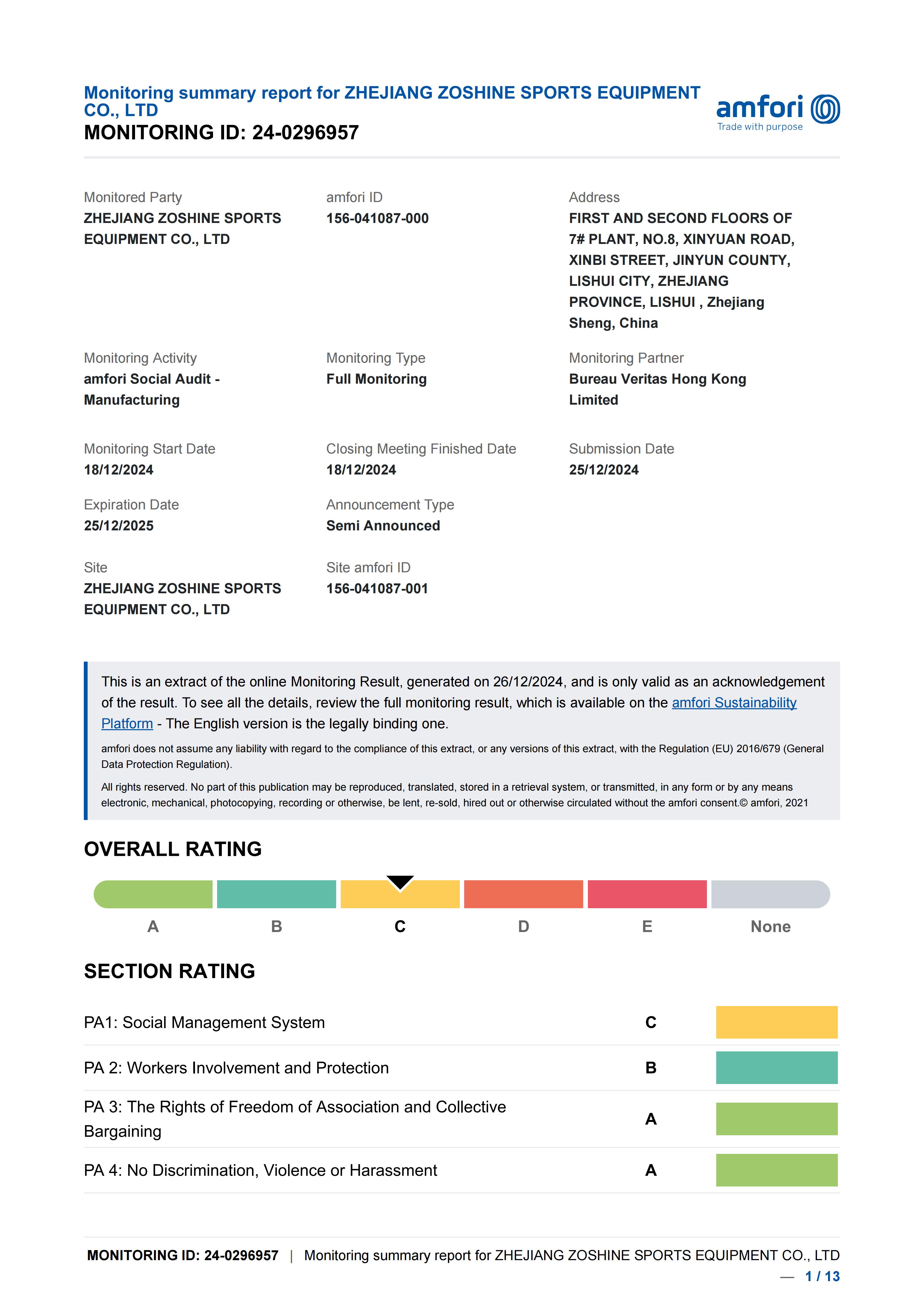 Certificaci&oacute;n de informe de seguimiento de calidad del fabricante OEM de trampol&iacute;n personalizado