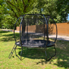 Trampol&iacute;n de calabaza estable con patas en W y red de seguridad