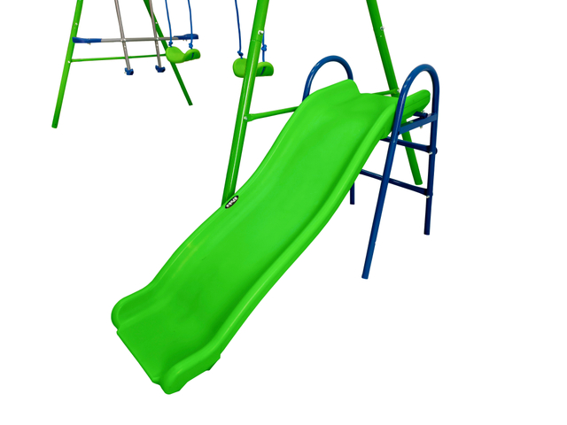 Juego de tobog&aacute;n y columpio para exteriores