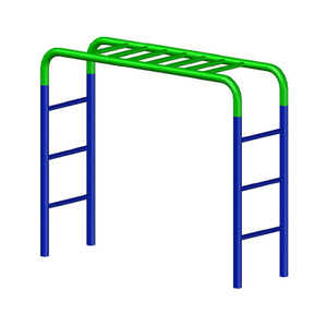 Parque infantil exterior Monkey Bar verde y azul