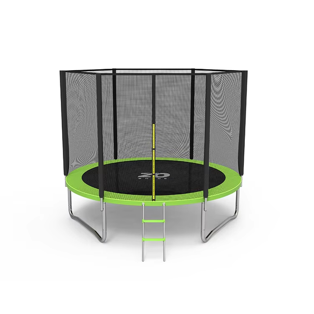 Trampol&iacute;n para exteriores de poste recto con red de seguridad
