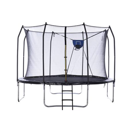 Trampol&iacute;n exterior profesional en forma de 7 con red de seguridad
