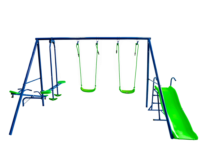 Juego de toboganes oscilantes para exteriores