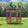 Trampol&iacute;n ovalado duradero para ni&ntilde;os con red de seguridad