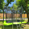 Trampol&iacute;n rectangular duradero de patas rectas para exteriores