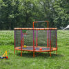 Trampol&iacute;n ovalado duradero para ni&ntilde;os con red de seguridad
