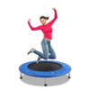 Trampol&iacute;n de fitness para ni&ntilde;os con sonrisa amarilla para uso en interiores