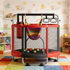 Trampol&iacute;n para ni&ntilde;os 3 en 1 de 55 pulgadas con columpio para saco de boxeo