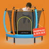 Trampol&iacute;n para ni&ntilde;os de 55 pulgadas con red de seguridad interior para interiores y exteriores