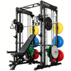 M1 PRO Rojo Negro Smith Machine Power Rack Gimnasio en casa