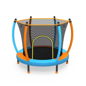 Trampol&iacute;n para ni&ntilde;os de 55 pulgadas con red de seguridad interior para interiores y exteriores