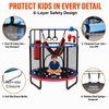 Trampol&iacute;n para ni&ntilde;os 5 en 1 de 55 pulgadas con anillos oscilantes para saco de boxeo