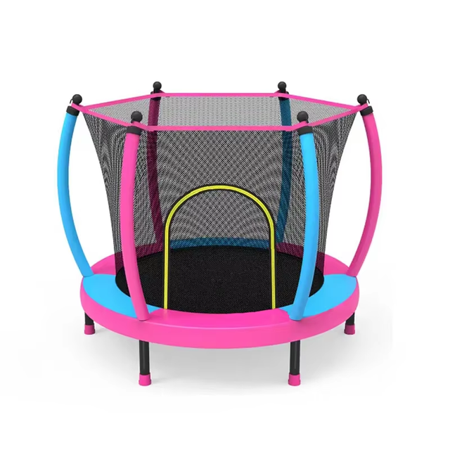 Trampol&iacute;n para ni&ntilde;os de 55 pulgadas con red de seguridad interior para interiores y exteriores