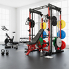 M1 PRO Rojo Negro Smith Machine Power Rack Gimnasio en casa