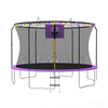 Trampol&iacute;n al aire libre de lujo en forma de 7 con aro de baloncesto con luces LED