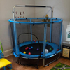 Trampol&iacute;n para ni&ntilde;os 3 en 1 de 55 pulgadas con columpio para saco de boxeo
