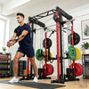 M1 PRO Rojo Negro Smith Machine Power Rack Gimnasio en casa